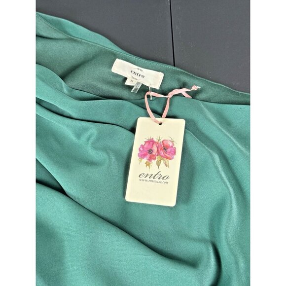 NWT-Entro‎ Romper Womens Small Belted Flowy One Shoulder - Picture 4 of 11